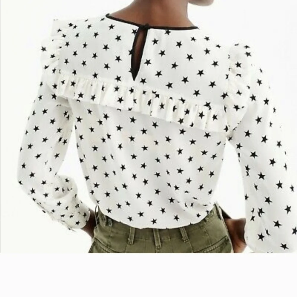 J.Crew, silk stars blouse, size 2